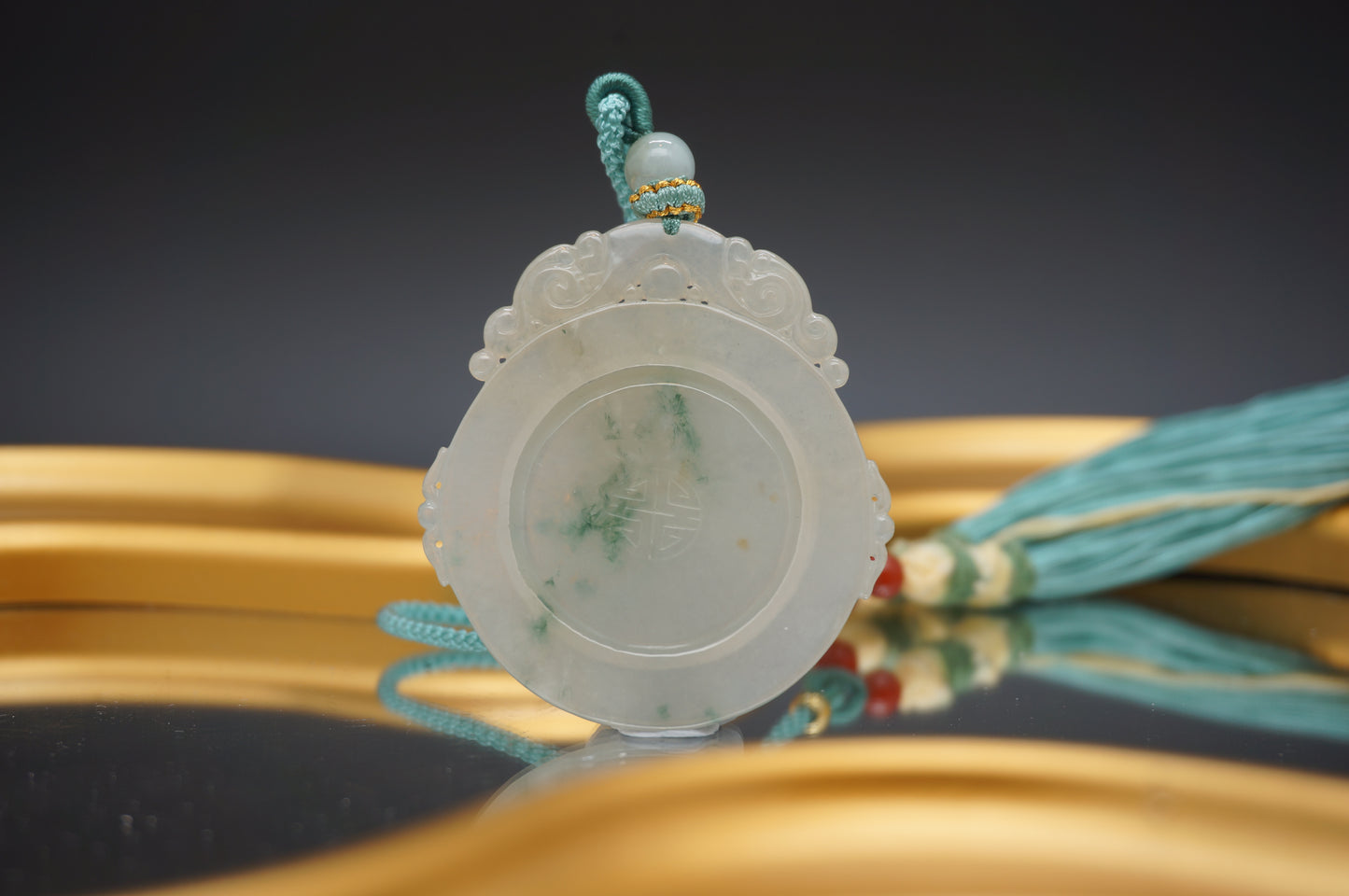 Twin Harmony Antique Style Pendant 双圆和韵仿古牌