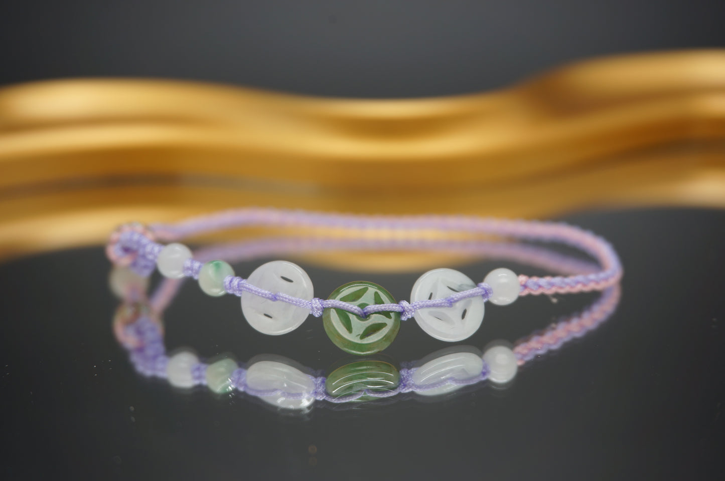 Handmade Jade Coins Bracelet 翡翠钱币手链