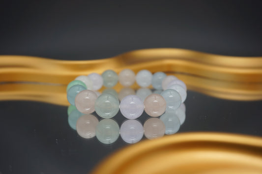 Petal Whisper Macaroon Bracelet 花语轻盈卡十二马卡龙翡翠珠串