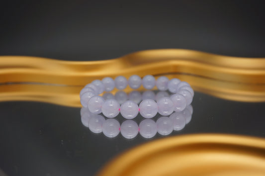 Lavender Jadeite Beads Bracelet 紫罗兰翡翠珠串