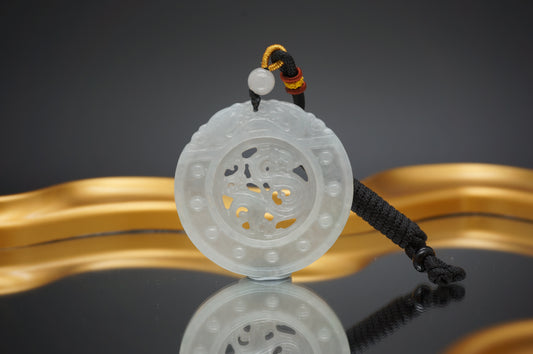 Fortune Turns Hollow Carved Dragon Pendant 时来运转镂空龙牌