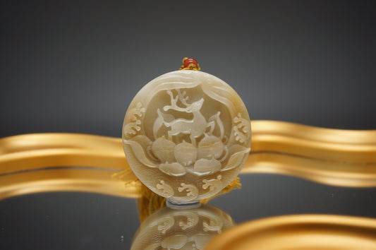 Customized Deer Round Pendant 定制鹿圆牌