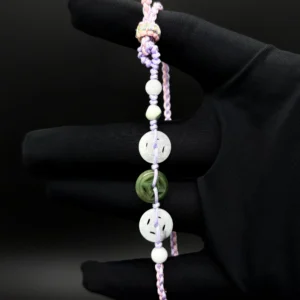 Jadeite Coin Bracelet with Adjustable String