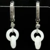 Customised Interlocking Jadeite Huggie Earrings