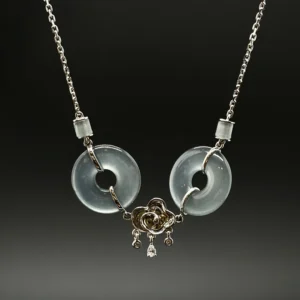 Double Donut Jadeite Necklace
