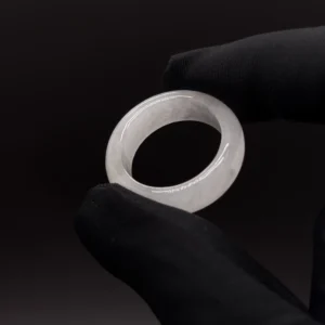 Icy White Jadeite Ring