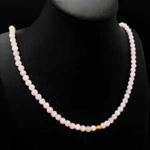 Pink Jadeite Bead Necklace