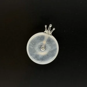 Icy White Grade A Jadeite Donut Crown Pendant