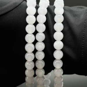 Icy Lavender Grade A Jadeite Triple-Row Bead Bracelet